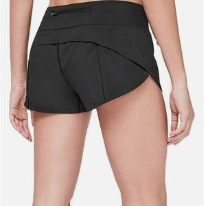 Black lululemon speed up shorts